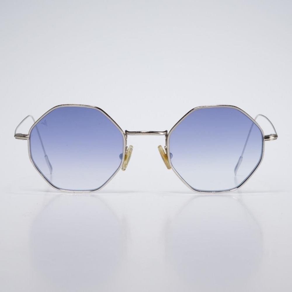 Octagonal Ombre Blue Tint Glasses Fading To Clear Lenses In Eyewear Design Art